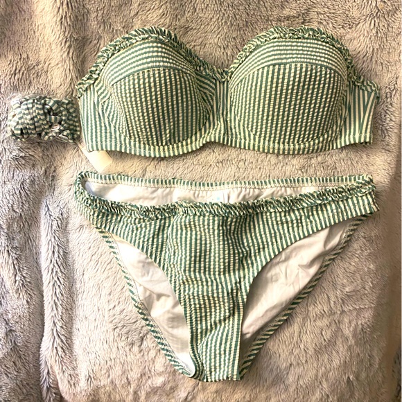 J. Crew Other - NWT J. Crew Seersucker Bikini, top-36C, bottom-Small